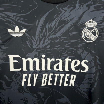 Real Madrid 2024/25 Camisola Preta Vermelha Dragon – Homem