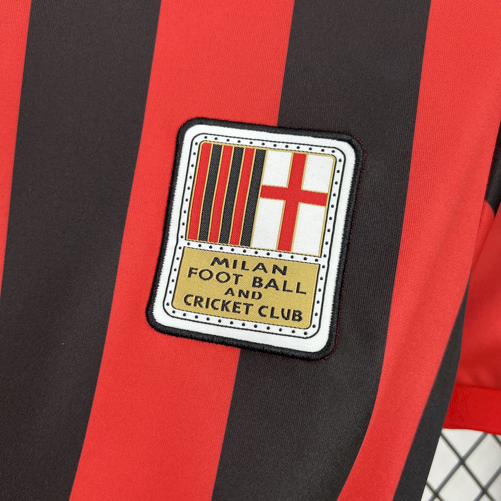 AC Milan 2024/25 Camisola 125.º Aniversário Edição de Manga Comprida Retro – Homem