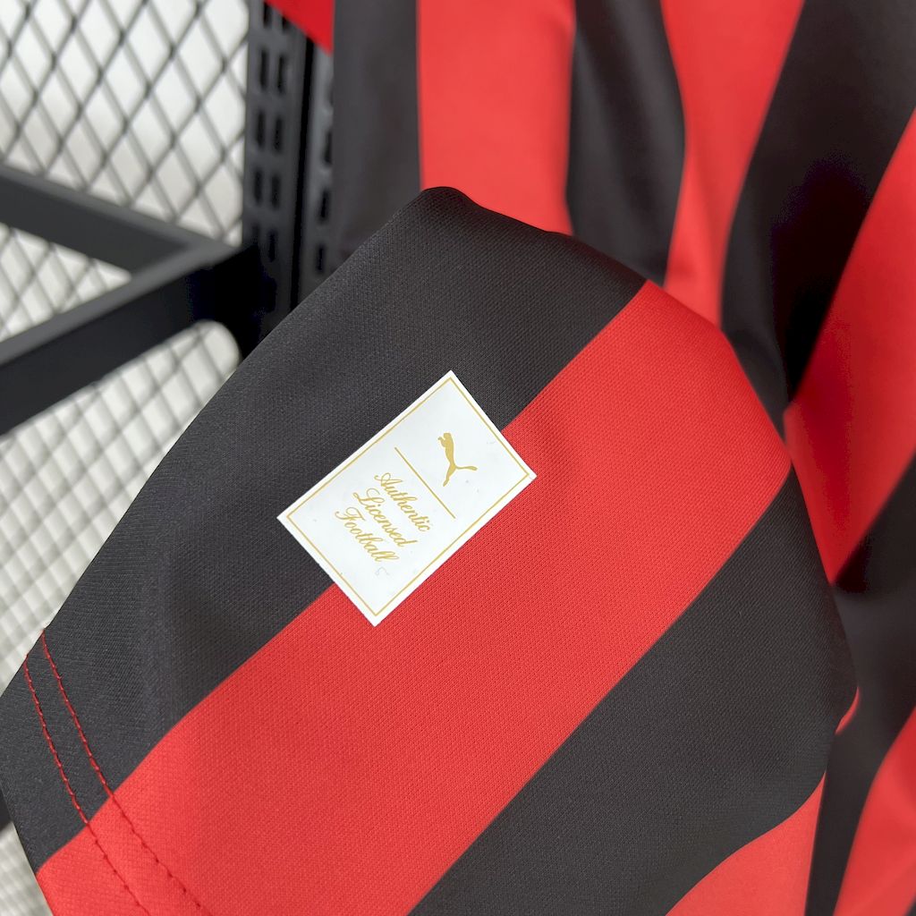 AC Milan 2024/25 Camisola 125.º Aniversário Edição de Manga Comprida Retro – Homem