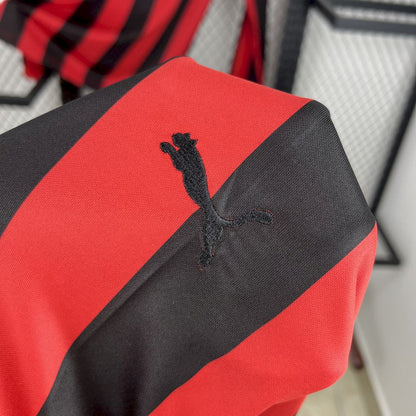 AC Milan 2024/25 Camisola 125.º Aniversário Edição de Manga Comprida Retro – Homem