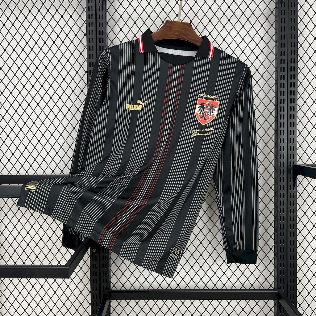 Áustria 2024/25 Camisola 50.º de Manga Comprida Retro – Homem