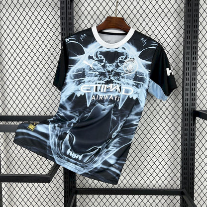 Manchester City 2025/26 Camisola Preta e Azul Conceito Versão – Homem