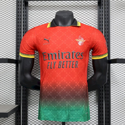 AC Milan 2025/26 Camisola Co-Branded Vermelha Edição Versão Jogador – Homem