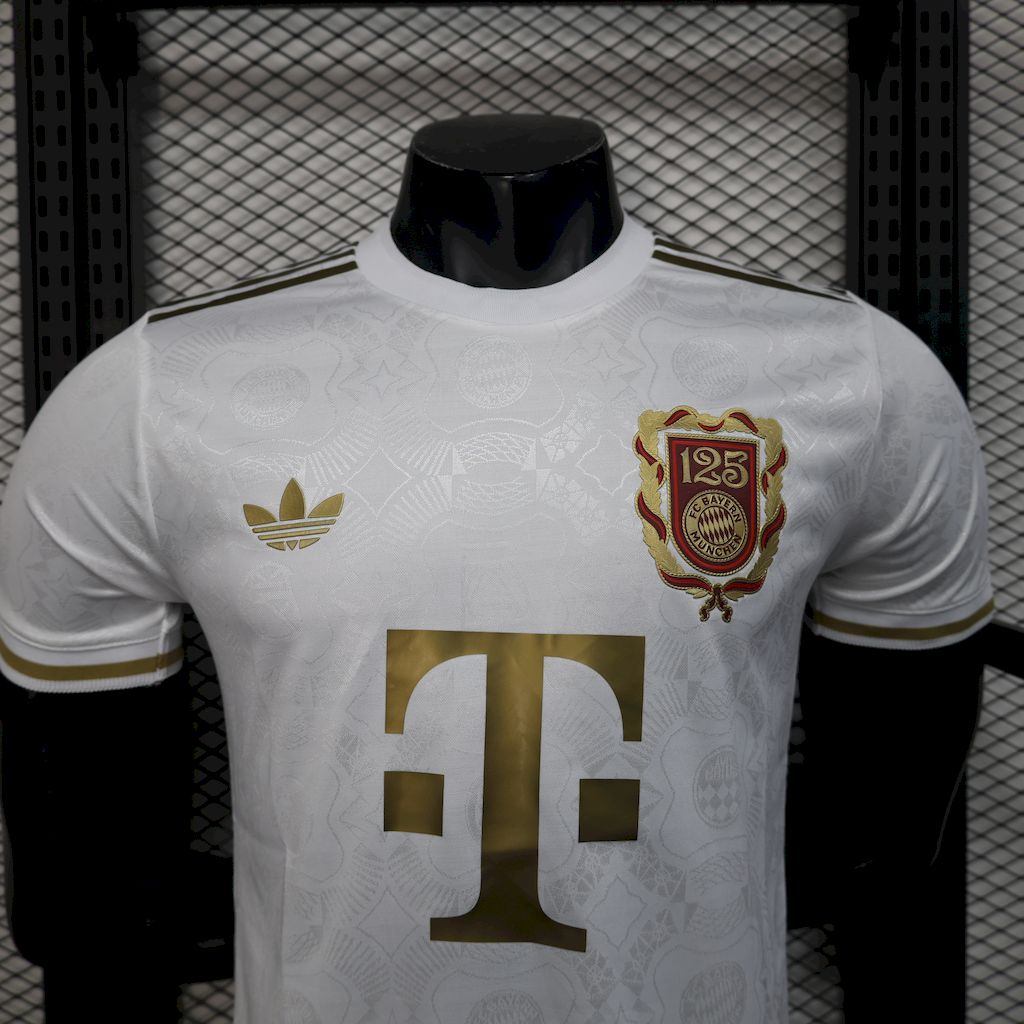 Bayern de Munique 2024/25 Camisola 125 Aniversário Branca Versão Jogador – Homem