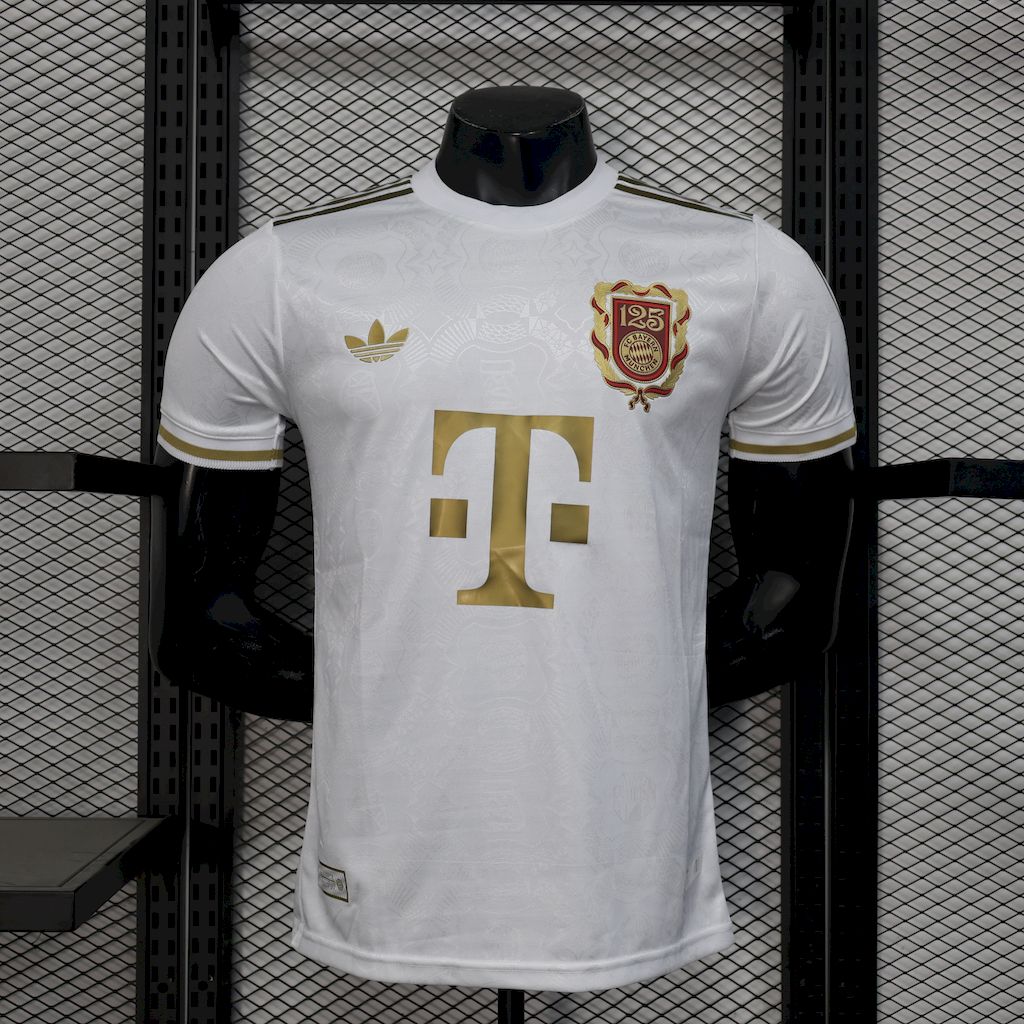 Bayern de Munique 2024/25 Camisola 125 Aniversário Branca Versão Jogador – Homem