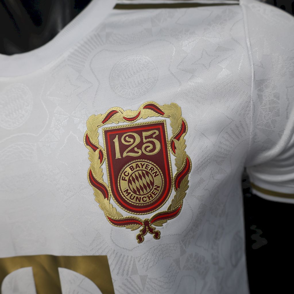 Bayern de Munique 2024/25 Camisola 125 Aniversário Branca Versão Jogador – Homem