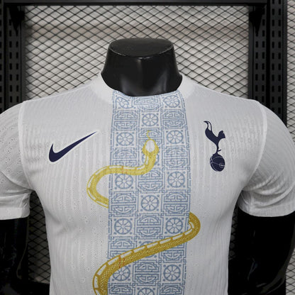 Tottenham Hotspur 2025/26 Camisola Branca Dourada Snake Edição Versão Jogador – Homem