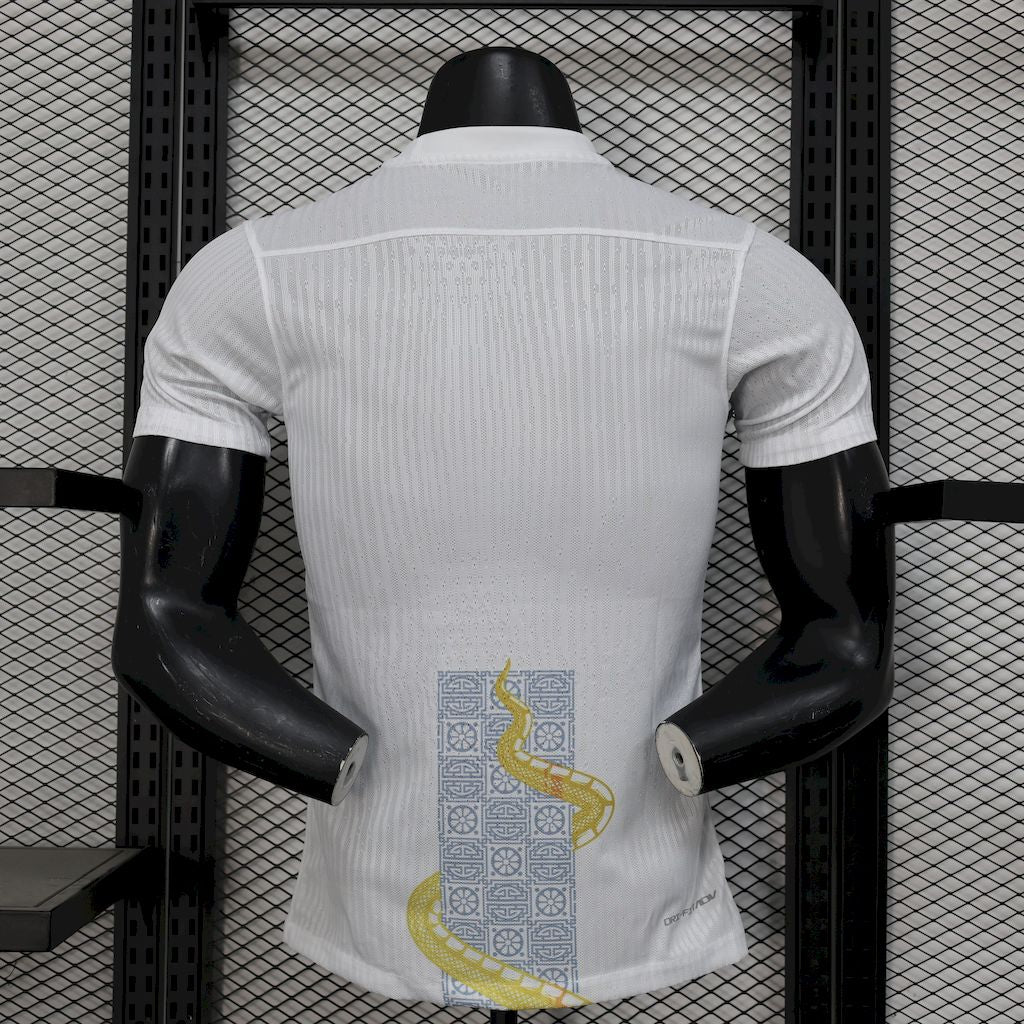 Tottenham Hotspur 2025/26 Camisola Branca Dourada Snake Edição Versão Jogador – Homem