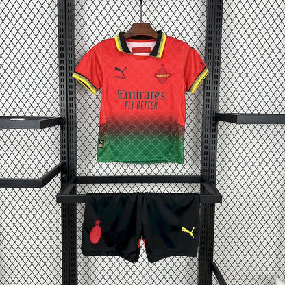 AC Milan 2025/26 Conjunto Co-Branded Vermelho Edição – Criança