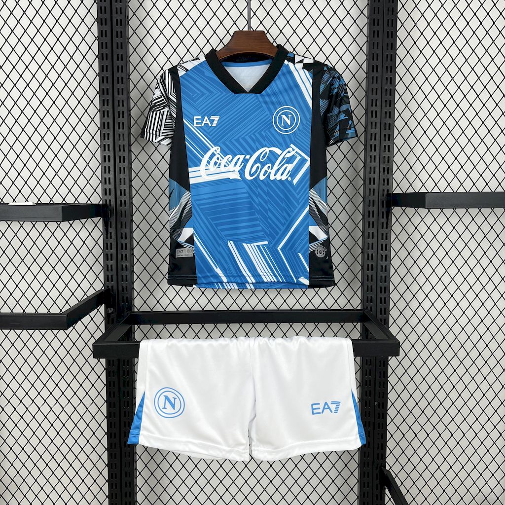 Napoli 2024/25 Conjunto Coca-Cola Conjunta Edição – Criança