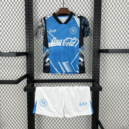 Napoli 2024/25 Conjunto Coca-Cola Conjunta Edição – Criança