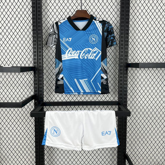 Napoli 2024/25 Conjunto Coca-Cola Conjunta Edição – Criança