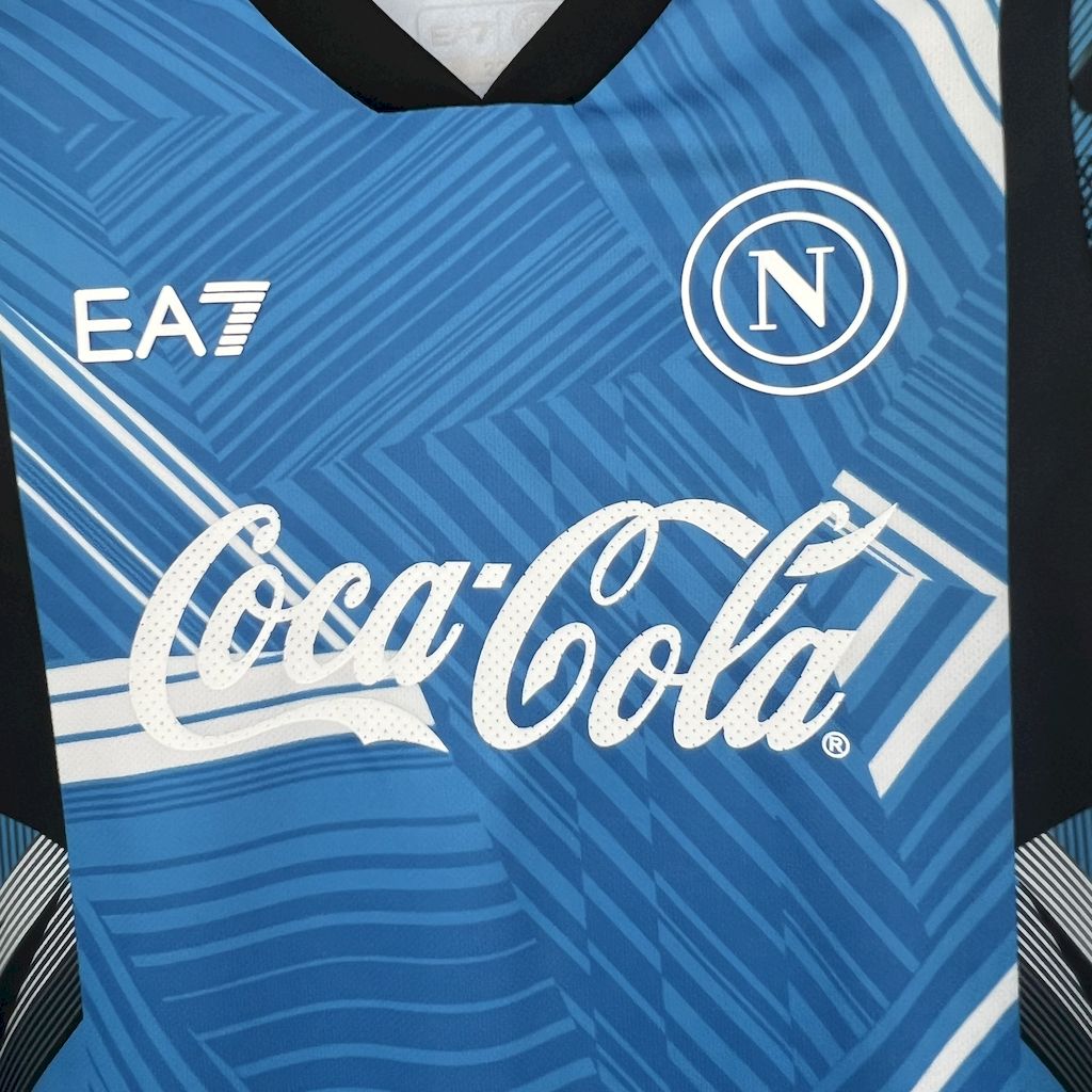 Napoli 2024/25 Conjunto Coca-Cola Conjunta Edição – Criança