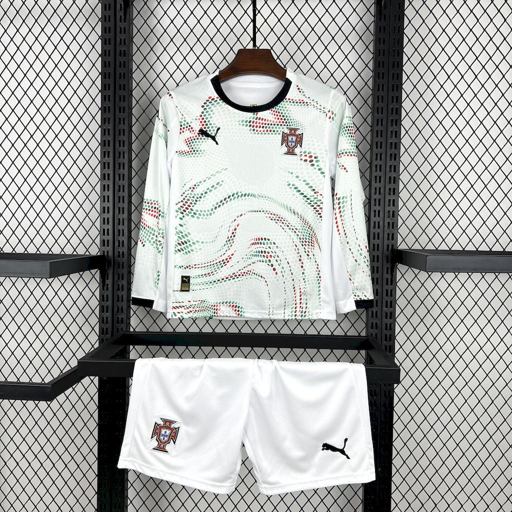 Portugal 2025/26 Conjunto Alternativo de Manga Comprida – Criança