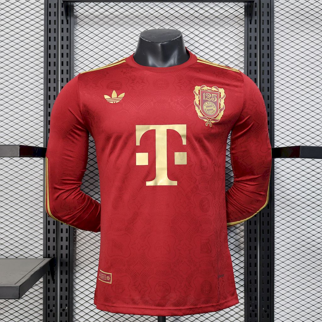 Bayern de Munique 2024/25 Camisola 125 Aniversário de Manga Comprida Versão Jogador – Homem