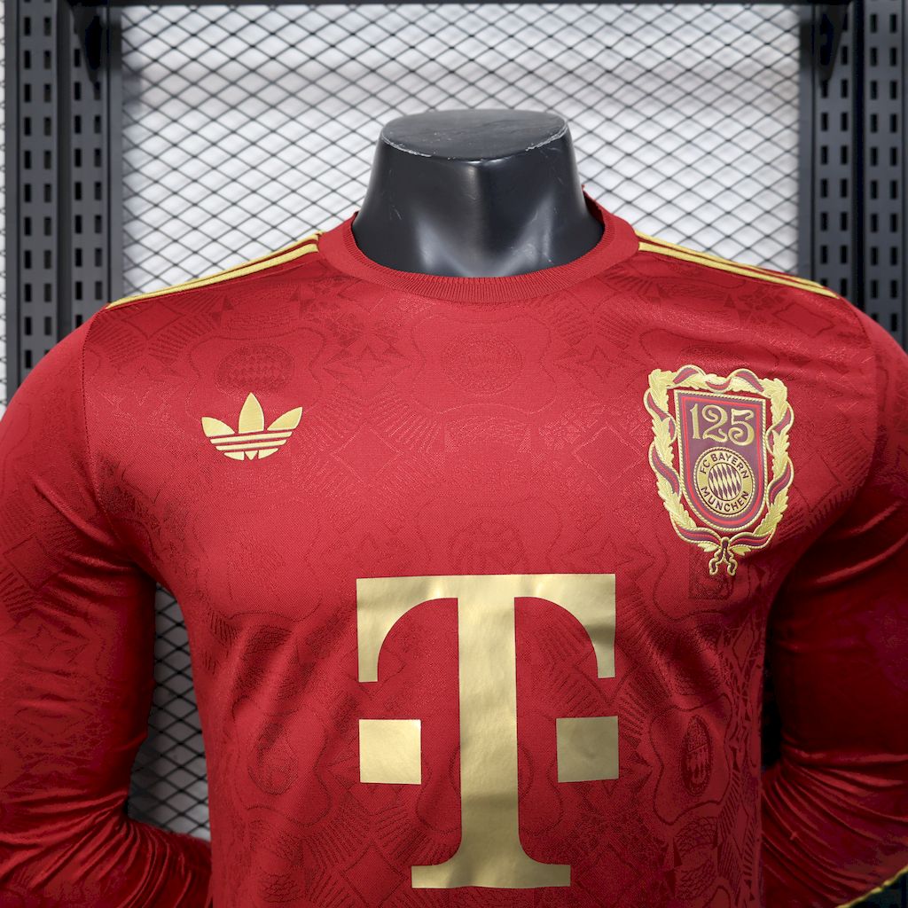 Bayern de Munique 2024/25 Camisola 125 Aniversário de Manga Comprida Versão Jogador – Homem