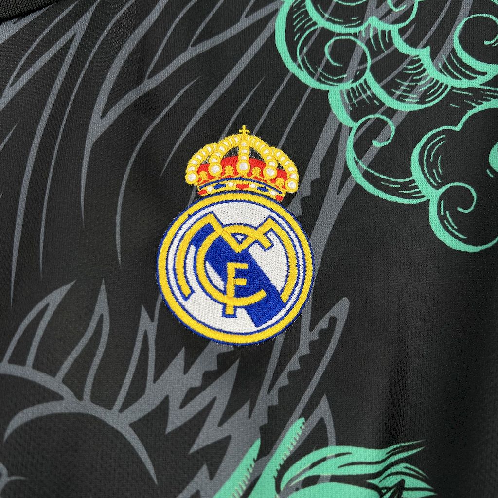 Real Madrid 2025/26 Camisola Especial Verde e Preta Dragon – Homem