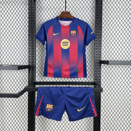 Barcelona 2025/26 Conjunto Principal – Criança