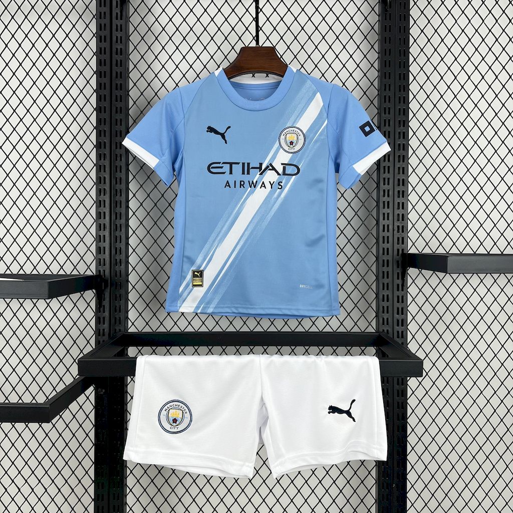 Manchester City 2025/26 Conjunto Principal – Criança