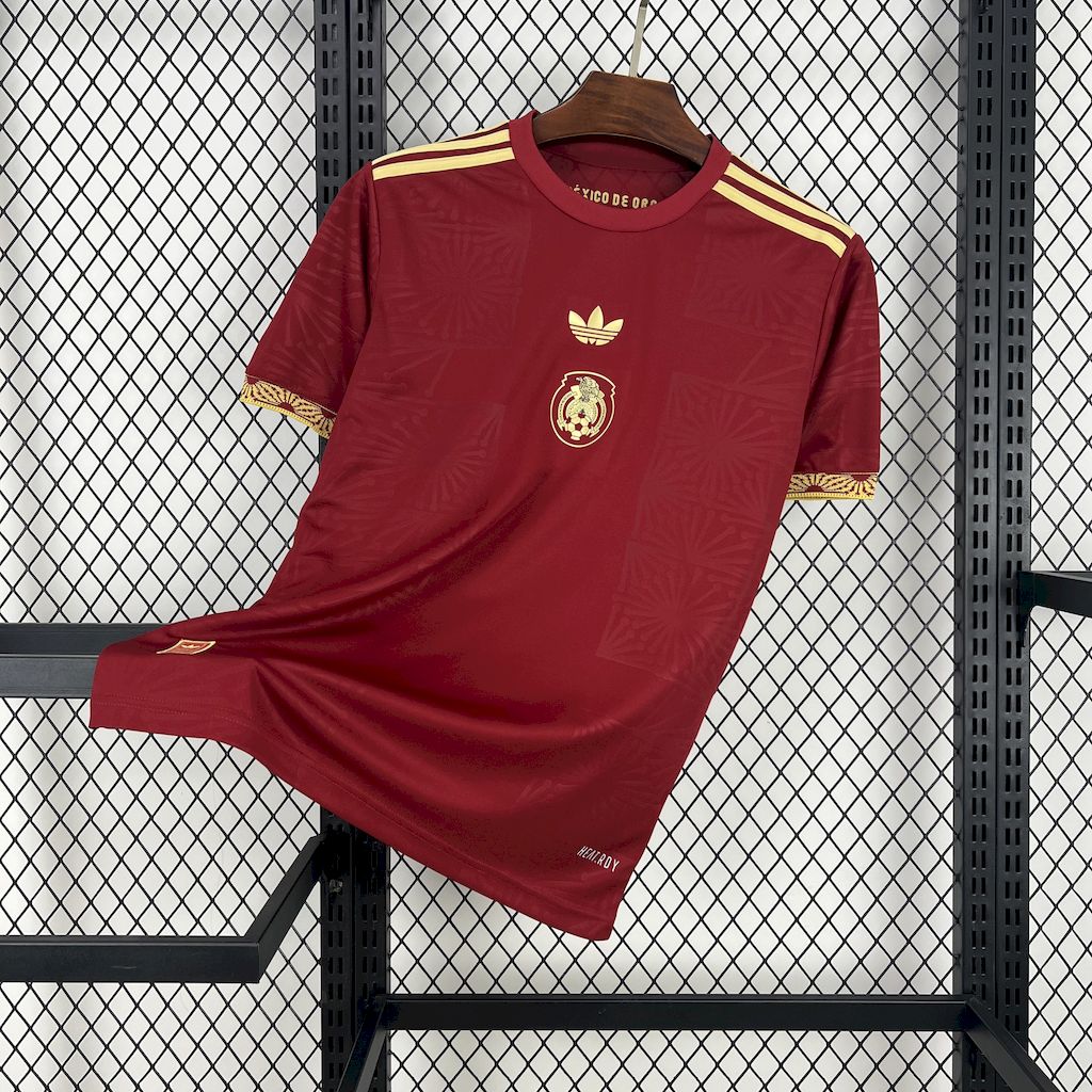 México 2025/26 Camisola Dourada e Vermelha – Homem