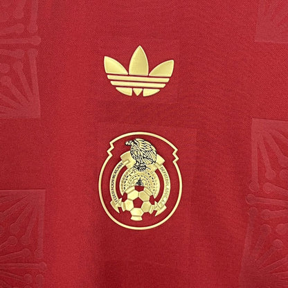 México 2025/26 Camisola Dourada e Vermelha – Homem