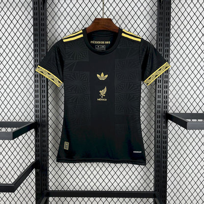 México 2025/26 Camisola Dourada e Preta – Mulher