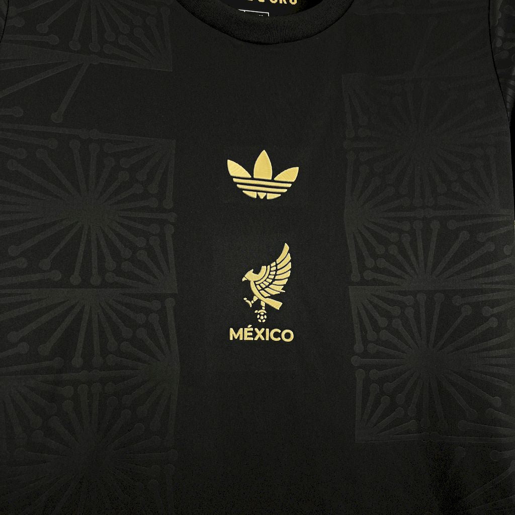 México 2025/26 Camisola Dourada e Preta – Mulher