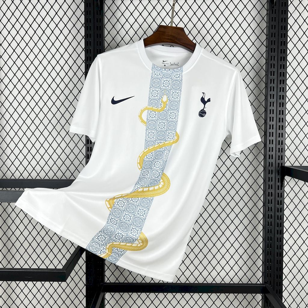 Tottenham Hotspur 2025/26 Camisola Branca Dourada Snake Edição – Homem