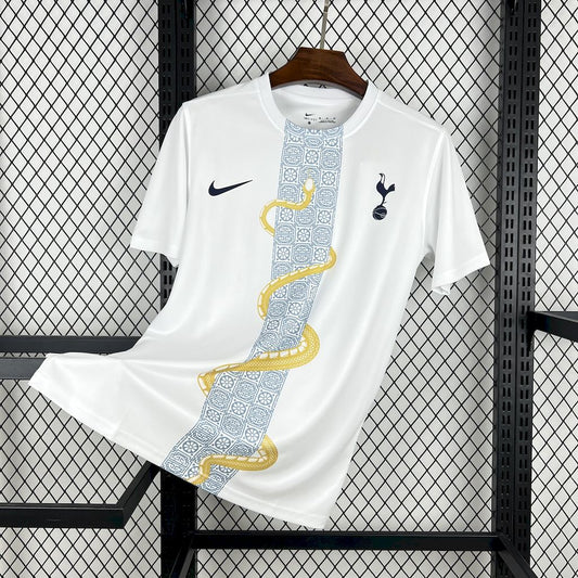 Tottenham Hotspur 2025/26 Camisola Branca Dourada Snake Edição – Homem