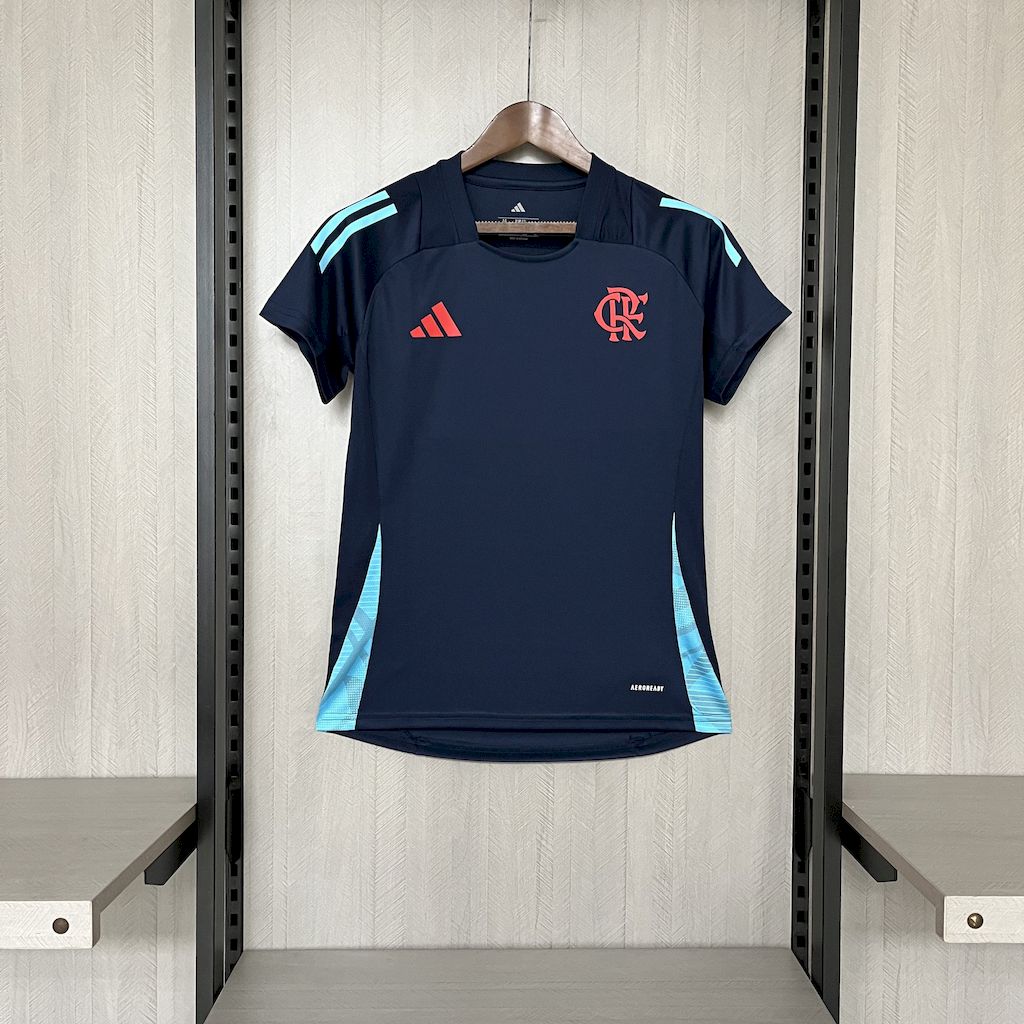 Flamengo 2025/26 Camisola de Pré-Jogo Wear Azul Escura – Mulher