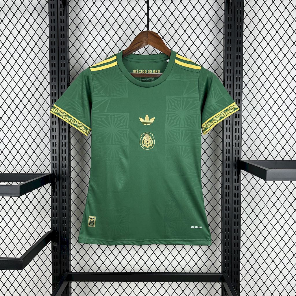 México 2025/26 Camisola Dourada e Verde – Mulher