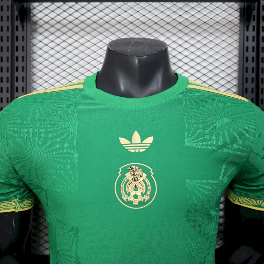 México 2025/26 Camisola Especial Dourada e Verde Versão Jogador – Homem