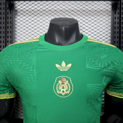 México 2025/26 Camisola Especial Dourada e Verde Versão Jogador – Homem