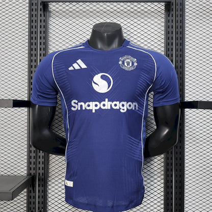 Manchester United 2025/26 Azul Especial Camisola Jogador Edição – Homem