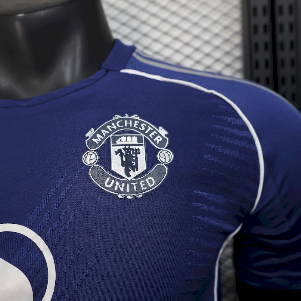Manchester United 2025/26 Azul Especial Camisola Jogador Edição – Homem