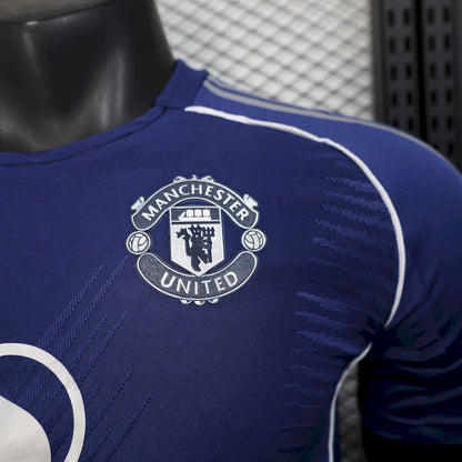 Manchester United 2025/26 Azul Especial Camisola Jogador Edição – Homem