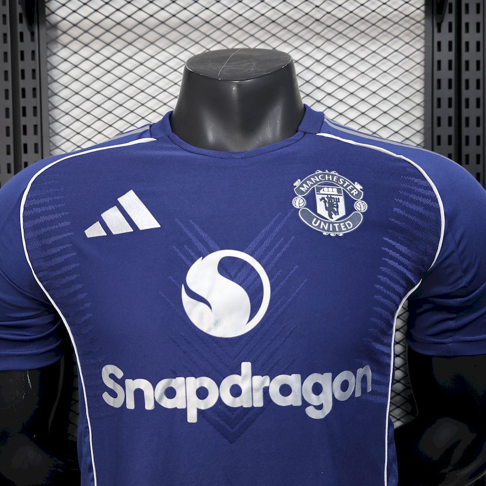 Manchester United 2025/26 Azul Especial Camisola Jogador Edição – Homem