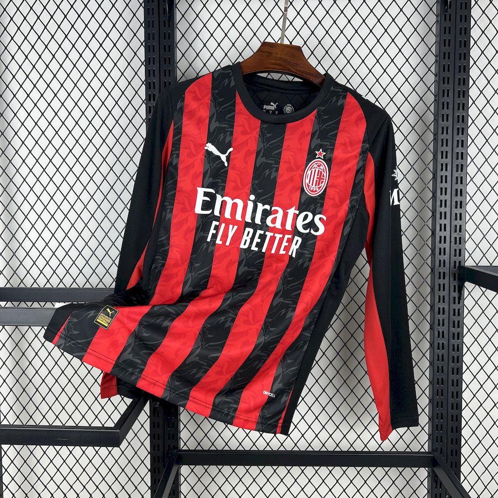 AC Milan 2025/26 Camisola Principal de Manga Comprida – Homem