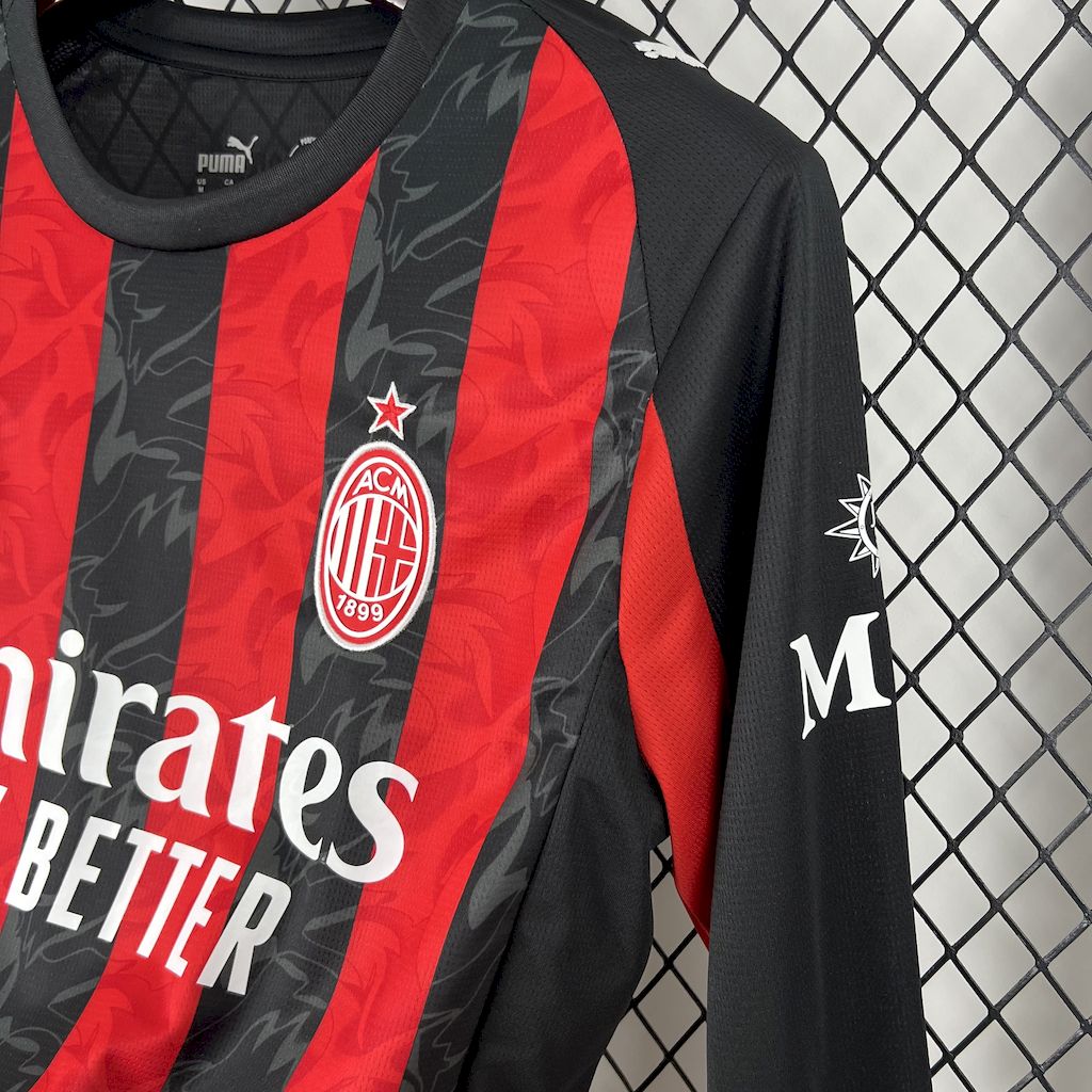 AC Milan 2025/26 Camisola Principal de Manga Comprida – Homem