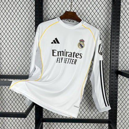 Real Madrid 2025/26 Camisola Principal de Manga Comprida – Homem