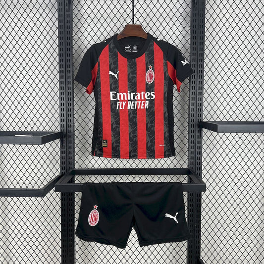 AC Milan 2025/26 Conjunto Principal – Criança