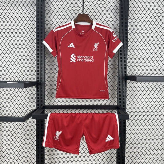 Liverpool 2025/26 Conjunto Principal – Criança