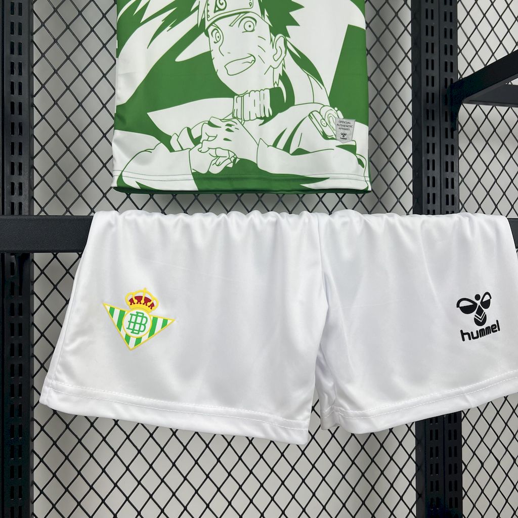 Real Betis 2025/26 Conjunto Hummel x Edição Limitada Naruto – Criança