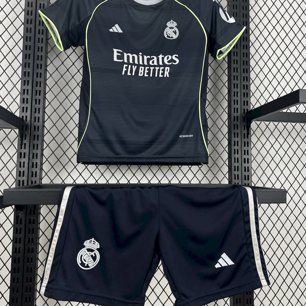 Real Madrid 2025/26 Conjunto Alternativo – Criança