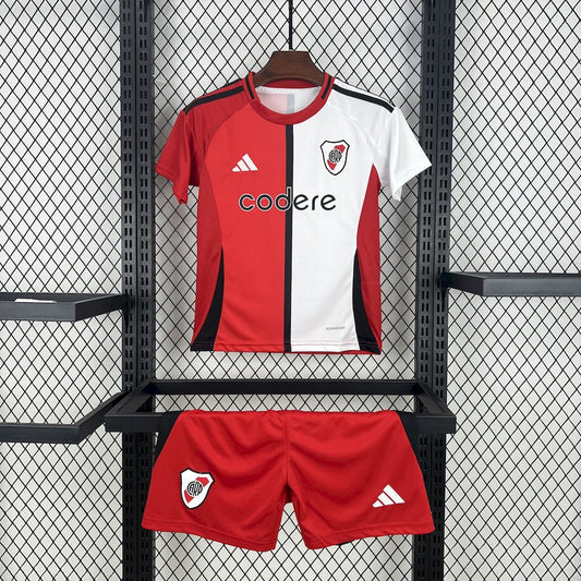 River Plate 2025/26 Conjunto Terceiro – Criança