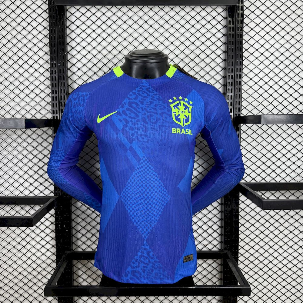 Brasil 2025/26 Camisola Alternativa de Manga Comprida Versão Jogador – Homem