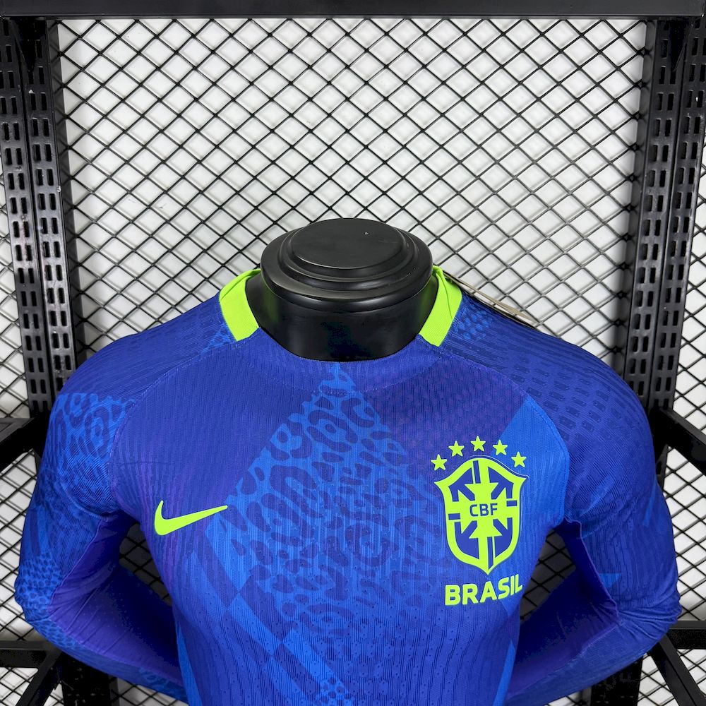 Brasil 2025/26 Camisola Alternativa de Manga Comprida Versão Jogador – Homem