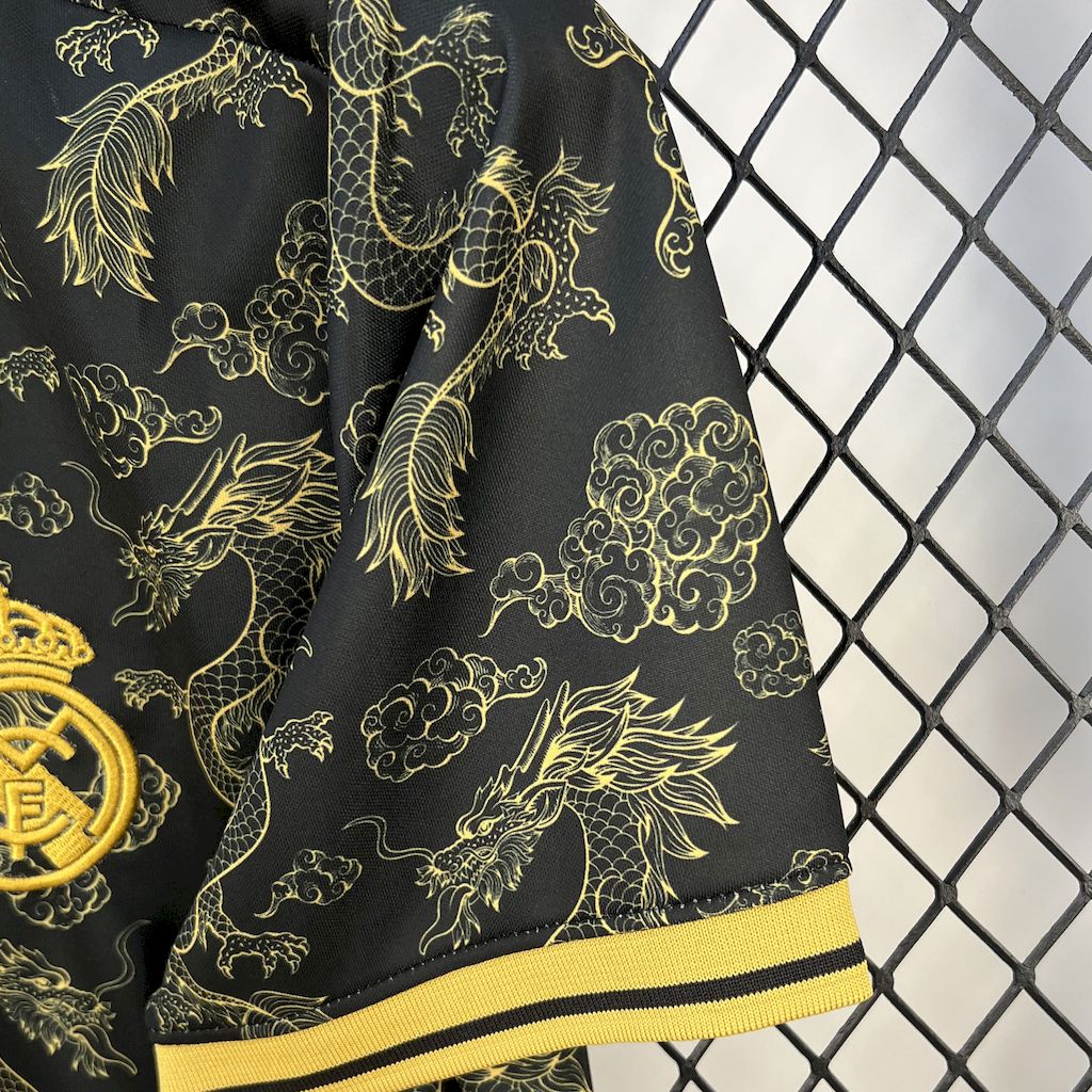 Real Madrid 2025/26 Camisola Preta Golden Dragon Edição – Homem