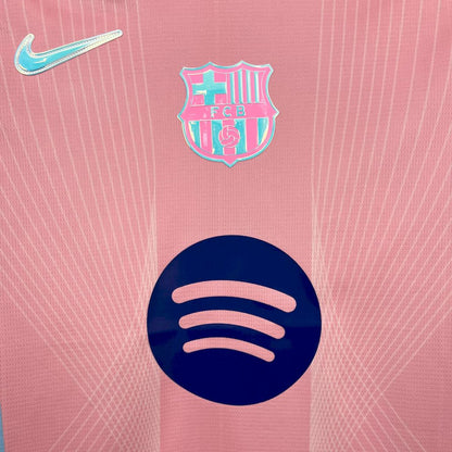 Barcelona 2025/26 Camisola Rosa Edição Especial (com Liga dos Campeões) – Homem