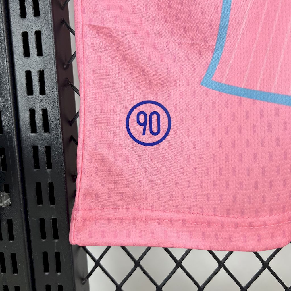 Barcelona 2025/26 Camisola Rosa Edição Especial (com Liga dos Campeões) – Homem